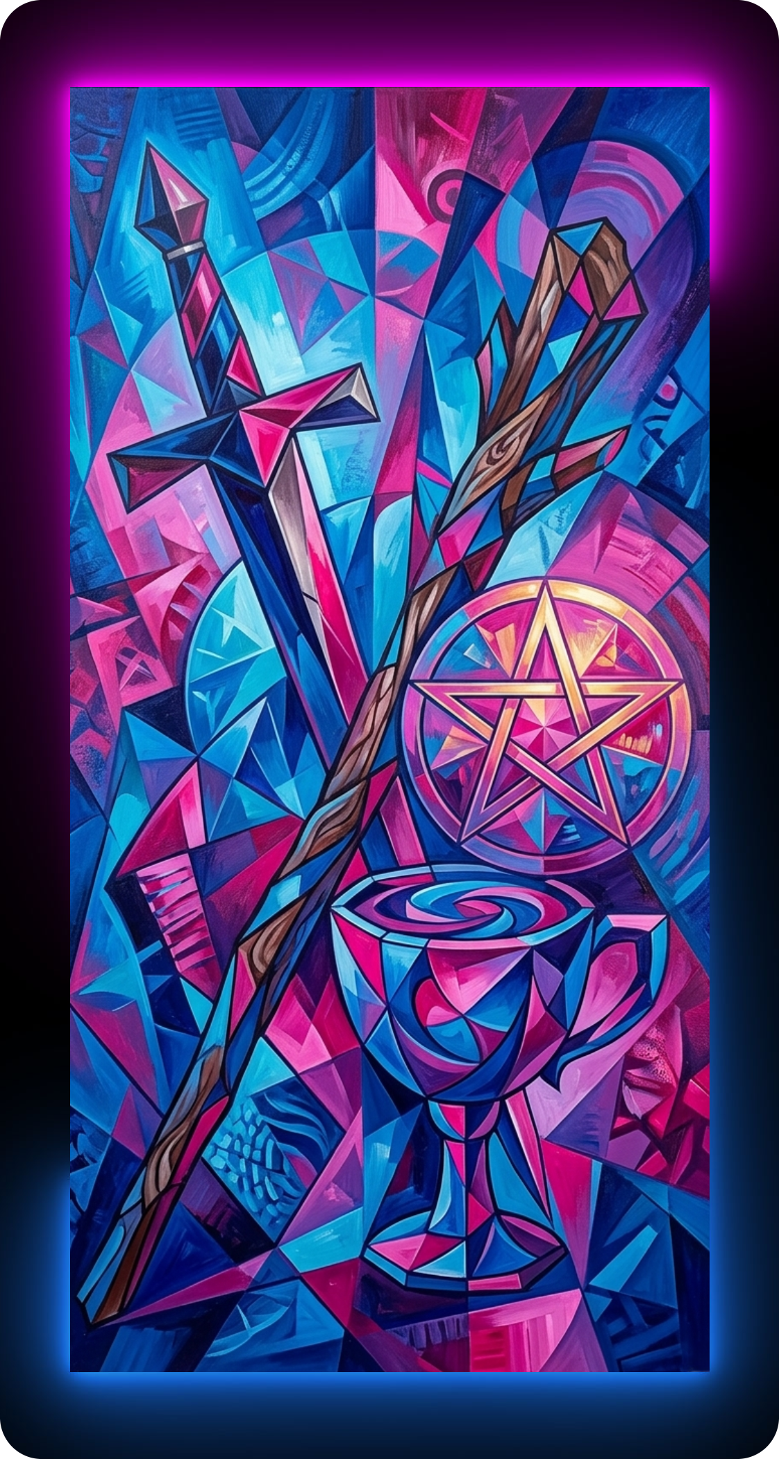 Retro della carta. Opera: Media Tarot di Daniela Catesi