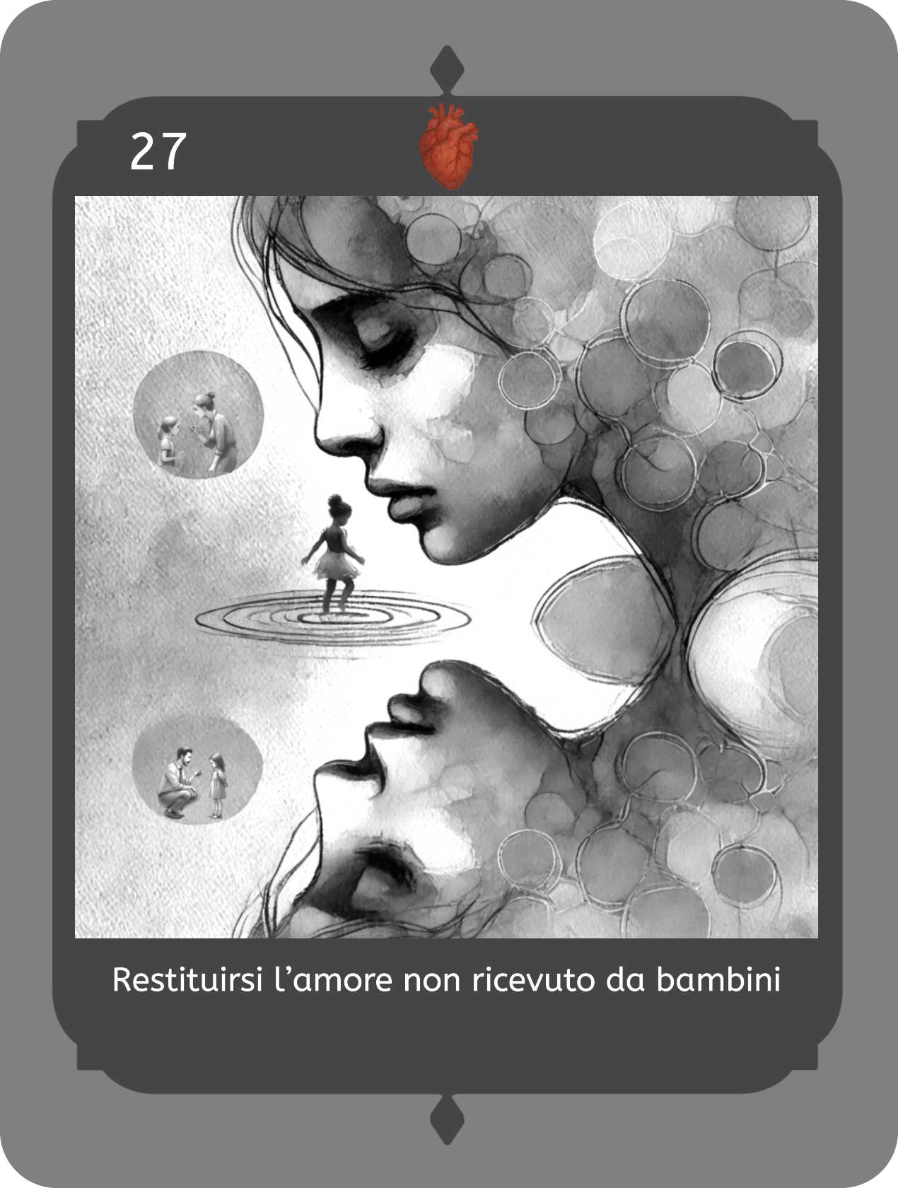 Carta Restituirsi l'amore. Opera: Ombra e Visione. 48 battiti tra Intelligenze e Anima di Daniela Catesi