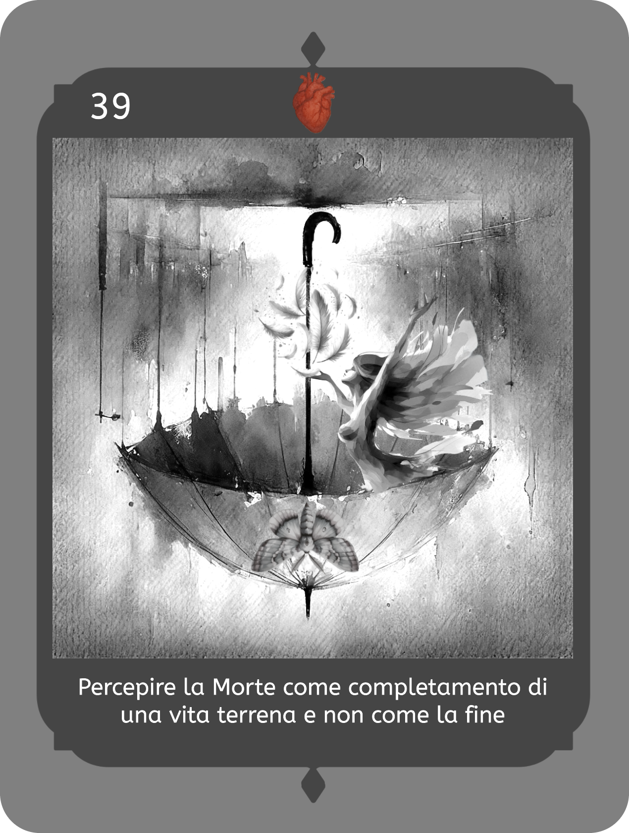 Carta Completare una vita. Opera: Ombra e Visione. 48 battiti tra Intelligenze e Anima di Daniela Catesi